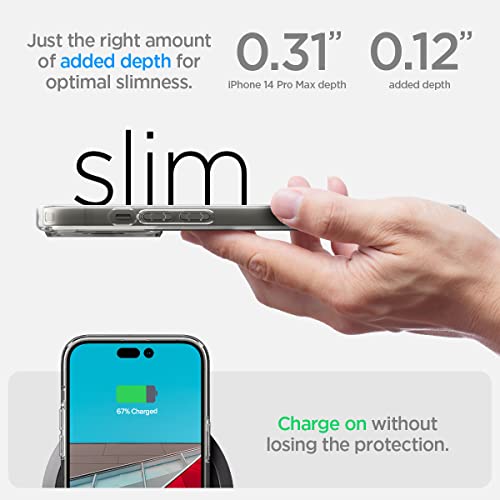 Spigen for iPhone 14 Pro Max Case, [Anti-Yellowing Technology] [Compatible with MagSafe] [Military Grade Drop Protection] Ultra Hybrid (MagFit) Phone Case for iPhone 14 Pro Max - White