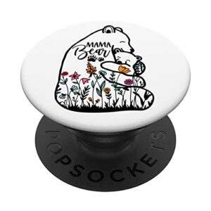 mama bear wildflower vintage retro popsockets swappable popgrip