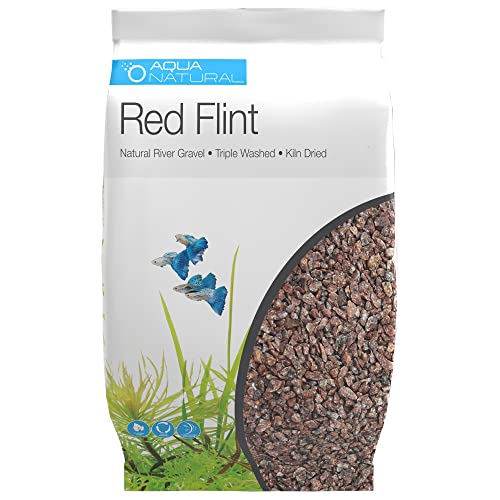 AquaNatural Red Flint 20lb Gravel Substrate for aquascaping, Aquariums, vivariums and terrariums 4-6mm