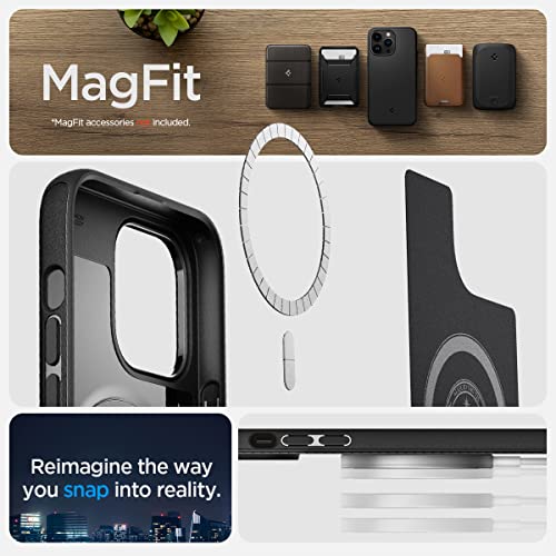 Spigen Mag Armor (MagFit) Compatible with MagSafe Designed for iPhone 14 Pro Case (2022) - Matte Black