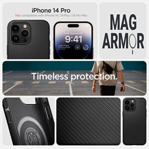 Spigen Mag Armor (MagFit) Compatible with MagSafe Designed for iPhone 14 Pro Case (2022) - Matte Black