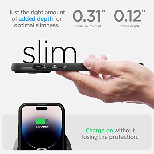 Spigen Optik Armor (MagFit) Compatible with MagSafe Designed for iPhone 14 Pro Case (2022) - Black
