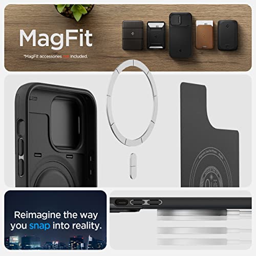 Spigen Optik Armor (MagFit) Compatible with MagSafe Designed for iPhone 14 Pro Case (2022) - Black