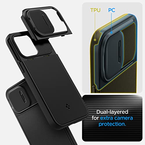 Spigen Optik Armor (MagFit) Compatible with MagSafe Designed for iPhone 14 Pro Case (2022) - Black