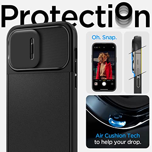 Spigen Optik Armor (MagFit) Compatible with MagSafe Designed for iPhone 14 Pro Case (2022) - Black