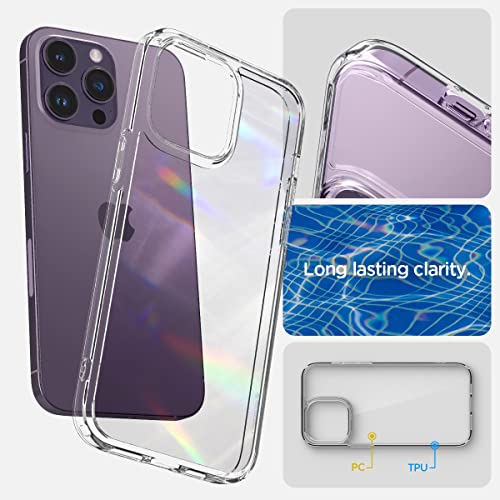 Spigen for iPhone 14 Pro Case, [Anti-Yellowing Technology] [Military Grade Drop Protection] Shockproof Ultra Hybrid Phone Case for iPhone 14 Pro - Crystal Clear