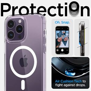 Spigen for iPhone 14 Pro Case, [Anti-Yellowing Technology] [Compatible with MagSafe] [Military Grade Drop Protection] Ultra Hybrid (MagFit) Phone Case for iPhone 14 Pro - White