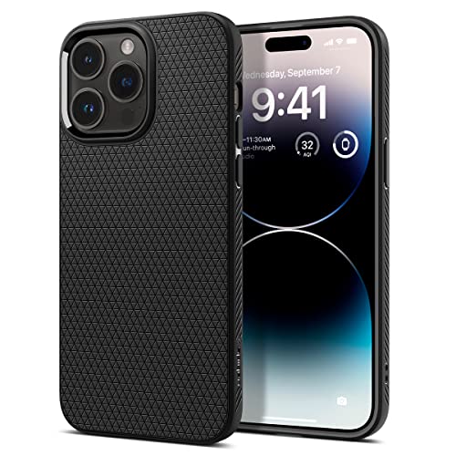 Spigen Liquid Air Armor for iPhone 14 Pro Case, [Military Grade Drop Protection], Phone Case for iPhone 14 Pro - Matte Black