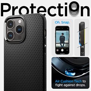 Spigen Liquid Air Armor for iPhone 14 Pro Case, [Military Grade Drop Protection], Phone Case for iPhone 14 Pro - Matte Black