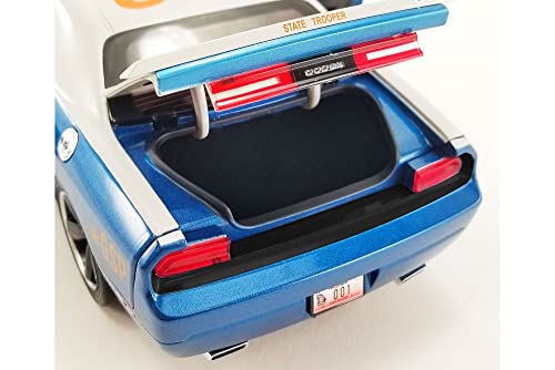 ModelToyCars 2010 Dodge Challenger SRT8, Blue and White - Acme A1806018 - 1/18 Scale Diecast Model Toy Car