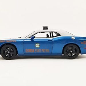 ModelToyCars 2010 Dodge Challenger SRT8, Blue and White - Acme A1806018 - 1/18 Scale Diecast Model Toy Car