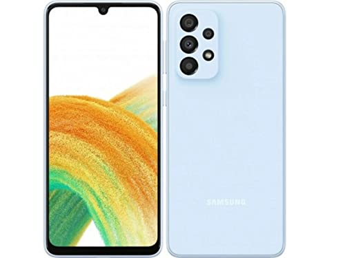 SAMSUNG Galaxy A33 5G Dual A336E 128GB 8GB RAM Factory Unlocked (GSM Only | No CDMA - not Compatible with Verizon/Sprint) - Awesome Blue