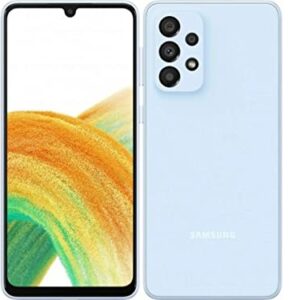 SAMSUNG Galaxy A33 5G Dual A336E 128GB 8GB RAM Factory Unlocked (GSM Only | No CDMA - not Compatible with Verizon/Sprint) - Awesome Blue