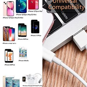 Apple MFi Certified iPhone Charger Cord 3ft Lightning Cable Fast Charging High Speed Data Sync USB Cable Compatible with iPhone 13/12/11 Pro Max/XS MAX/XR/XS/X/8/7/Plus/6S iPad AirPods