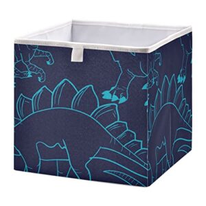 open home storage bins foldable cube organizers dino pattern closet storage bins for stairsteps