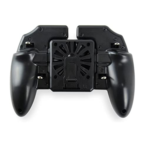 Trigger Mobile Game Controller with Cooling Fan for PUBG/Call of Duty,Mobile Triggers for 4.7”-6.5” iOS/Android Phones,with Cooling Fan/Phone Holder/Finger Sleeves