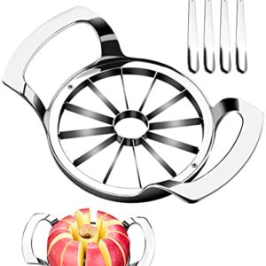 MOVNO Apple Slicer 12 Slices, Home Kitchen 12-Blade Stainless Steel Apple Slicer Corer Cutter, Sturdy and Sharp