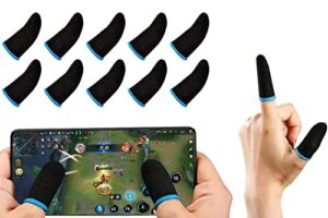 genda finger sleeves for gaming | seamless anti-sweat breathable finger sleeve gloves for gaming | thumb protecor | finger covers | dedales para dedos gamer | pubg gaming finger sleeve | pack of 10