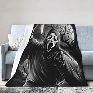 queen sumy horror movie blanket,throw blanket ultra soft flannel blankets for sofa bed couch all season cozy blanket 50''x40''