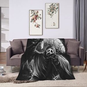 Queen Sumy Horror Movie Blanket,Throw Blanket Ultra Soft Flannel Blankets for Sofa Bed Couch All Season Cozy Blanket 50''x40''