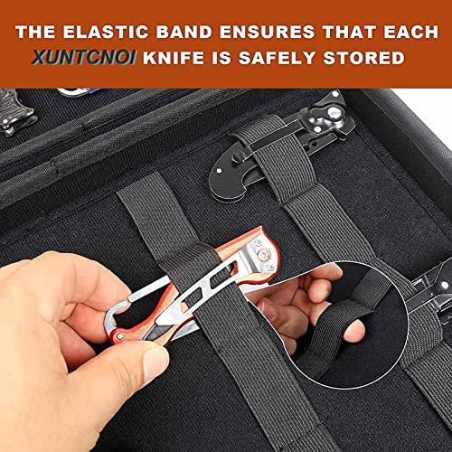 62 Slots Knife Case, Pocket Knife Display Case, Knife Organizer, Knife Roll, Pocket Knife Holder, Pocket Knife Storage Case, Knives Collection Protector For Hiking, Hunting, Camping Outdoor(Only Bag)