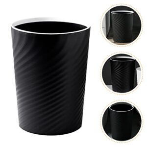hemoton trash can bedroom plastic containers round plastic wastebasket, garbage container bin 12 l/ 3.1 gallon capacity (black) small containers small trash can