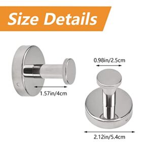 MOROBOR Bathroom Towel Hook ,2pcs Stainless Steel Round Coat Robe Hanger Contemporary Decorative Toilet Kitchen Clothes Wall Holder for Bathroom Kitchen Home Storage(Mirror Finish)