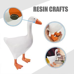 Goose Magnetic Key Holder,Magnetic Goose,Resin Goose Statue,Goose Game Home Decoration,3D Magnet Crafts for Housewarming Birthday Gifts,Cute Animal Figurines Keys Holder for Keys,Glasses,Bells,Tools