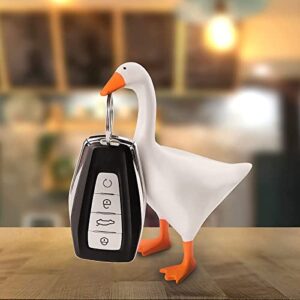 Goose Magnetic Key Holder,Magnetic Goose,Resin Goose Statue,Goose Game Home Decoration,3D Magnet Crafts for Housewarming Birthday Gifts,Cute Animal Figurines Keys Holder for Keys,Glasses,Bells,Tools