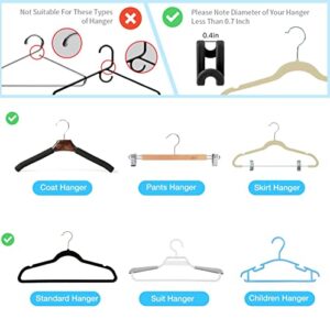 80 PCS Black Clothes Hanger Connector Hooks， Plastic Mini Cascading Hooks Organizer for Stack Clothes Space Saving for Closet Heavy Duty, Black