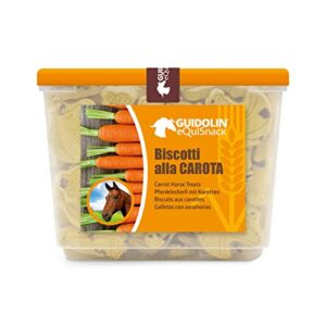 guidolin equisnack horse natural treats with superfoods and real fruit pieces, no sugar added, handmade in italy - 1,54 lb (carrot)