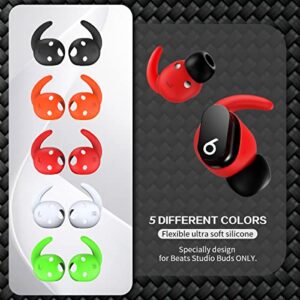 [5Pairs] Ear Hooks for Beats Studio Buds, Anti-Slip Ear Hooks Accessories Compatible with Beats Studio Buds 2021 Silicone Ear Hook Replacement Accessories [NOT Fit in Case]