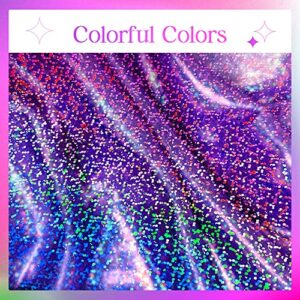 2 pcs Pink&Purple Holographic Party Tablecloths 40" x 108" Laser Sparkly Table Cloths Iridescence Foil Glitter Table Cover for Mermaid Unicorn Wedding Anniversary Baby Shower Birthday Party Supplies