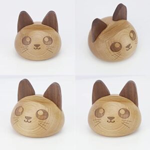 Cute Cell Phone Stand for Desk,Cat Phone Holder Wooden Phone Stand,Compatible with Switch, All Android Smartphone and iPhone,Great Gift for Lover Valentines Gifts