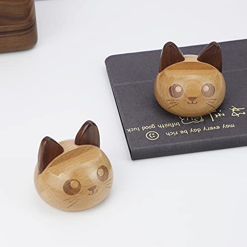 Cute Cell Phone Stand for Desk,Cat Phone Holder Wooden Phone Stand,Compatible with Switch, All Android Smartphone and iPhone,Great Gift for Lover Valentines Gifts