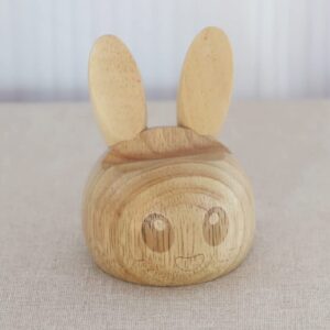 Cute Bunny Phone Stand，Angle Adjustable Cell Phone Stand for Desk,Wooden Phone Stand Compatible with Switch and Phones,Best Gifts for Husband Wife Anniversary Birthday Graduation Idea Gadgets