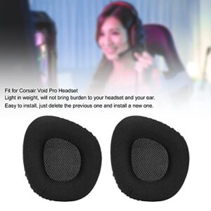 GOWENIC Headphone Earpad Cover Headset Cushion Pad Replacement for Corsair Void Pro Headset with Sponge and PU, Light in Weight, Enhanced Noise Isolation(Black)