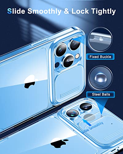 Simtect for iPhone 13 Pro Max Case with Camera Cover for iPhone 12 Pro Max Case Crystal Clear & Not-Yellowing Slim Miltary Shockproof Protective Phone Case for iPhone 13 Pro Max & 12 Pro Max (Clear)