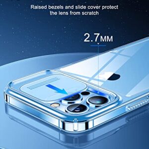 Simtect for iPhone 13 Pro Max Case with Camera Cover for iPhone 12 Pro Max Case Crystal Clear & Not-Yellowing Slim Miltary Shockproof Protective Phone Case for iPhone 13 Pro Max & 12 Pro Max (Clear)