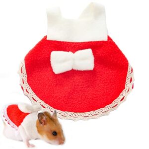 Guinea Pig Santa Christmas Costume Rabbit Christmas Clothes Small Animal Guinea Pig Warm Vest Clothes Costume Soft T-Shirt for Puppy Kitten Pig Rabbit Ferret Xmas Party Supply