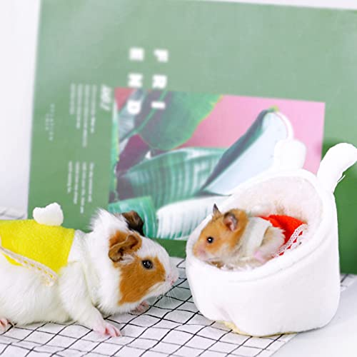 Guinea Pig Santa Christmas Costume Rabbit Christmas Clothes Small Animal Guinea Pig Warm Vest Clothes Costume Soft T-Shirt for Puppy Kitten Pig Rabbit Ferret Xmas Party Supply