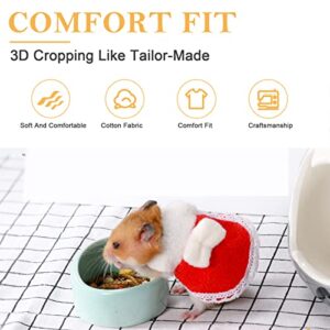 Guinea Pig Santa Christmas Costume Rabbit Christmas Clothes Small Animal Guinea Pig Warm Vest Clothes Costume Soft T-Shirt for Puppy Kitten Pig Rabbit Ferret Xmas Party Supply