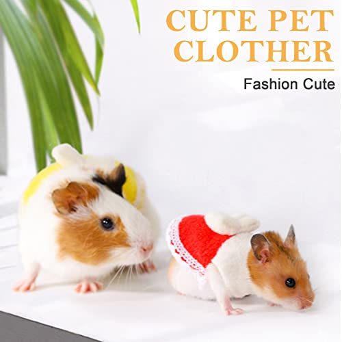 Guinea Pig Santa Christmas Costume Rabbit Christmas Clothes Small Animal Guinea Pig Warm Vest Clothes Costume Soft T-Shirt for Puppy Kitten Pig Rabbit Ferret Xmas Party Supply