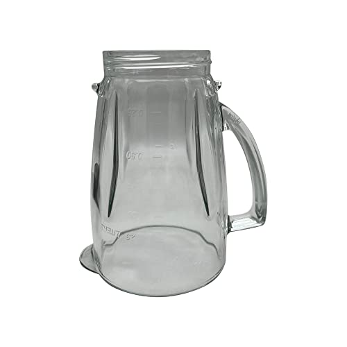 Replacement 6-cup glass jar,Compatible with Oster Pro 1200 Blenders (BLSTMB-CBG, BLSTMB-CBF, BLSTMB-BBG) and Oster Master Series Blender(BLSTJJ-GPB-000,BLSTTM-GM0-000) (Glass Jar)