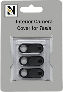 enve ultra-thin camera cover slide for tesla model 3 / y interior cabin camera laptop pc front-facing webcam sticker, privacy camera cover (3 camera covers)