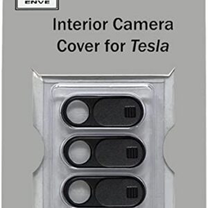 ENVE Ultra-Thin Camera Cover Slide for Tesla Model 3 / Y Interior Cabin Camera Laptop PC Front-Facing Webcam Sticker, Privacy Camera Cover (3 Camera Covers)
