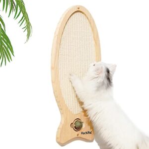 hachipal cat scratching post wall, cat wall scratcher, with mint ball sandwich design wall mounted cat scratcher, wall scratchers for indoor cats suitable for small and medium cats, easy to carry