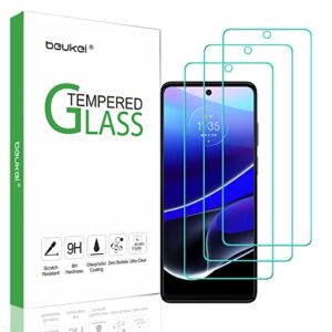 (3 pack) beukei compatible for motorola moto g stylus (2022) / moto g stylus 5g (2022) [not fit for 2021/2020 version] screen protector tempered glass, (6.8 inch)touch sensitive,case friendly, 9h hardness