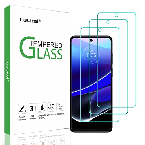 (3 Pack) Beukei Compatible for Motorola Moto G Stylus (2022) / Moto G Stylus 5G (2022) [Not Fit for 2021/2020 Version] Screen Protector Tempered Glass, (6.8 inch)Touch Sensitive,Case Friendly, 9H Hardness