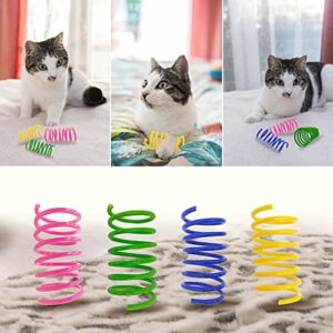 AGYM Cat Spring Toys, 30 Pack Cat Spiral Springs for Indoor Cats, Colorful & Durable Plastic Spring Coils Attract Cats to Swat, Bite, Hunt, Interactive Toys for Cats and Kittens